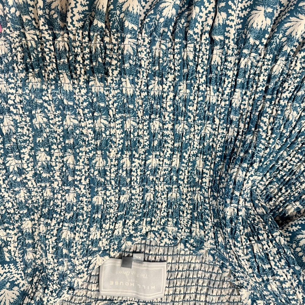 Hill House Women’s Midi Dress in Blue and White Floral Print - Picture 11 of 11